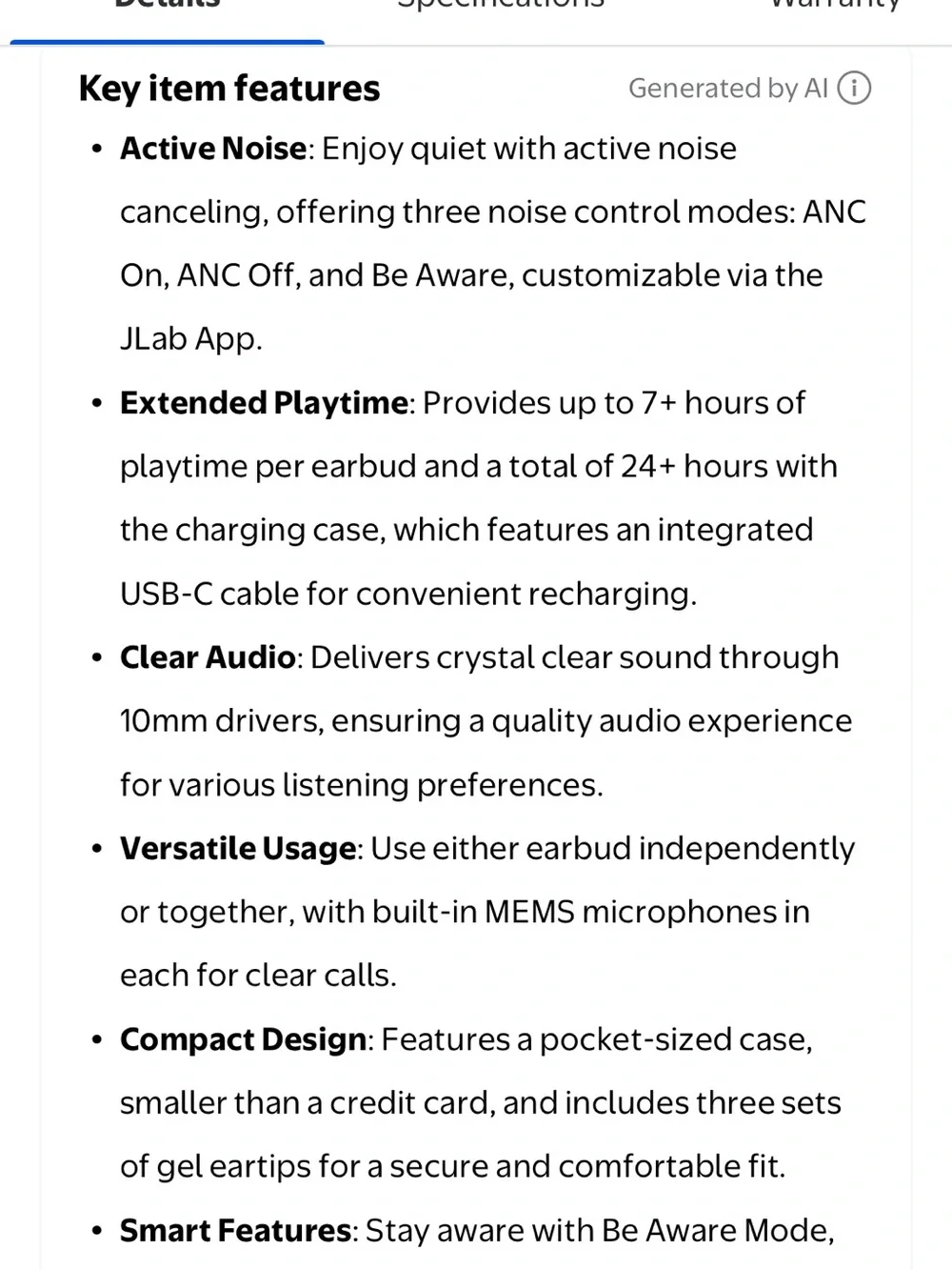 JLab Go Pop ANC True Wireless Earbuds - Clear Teal